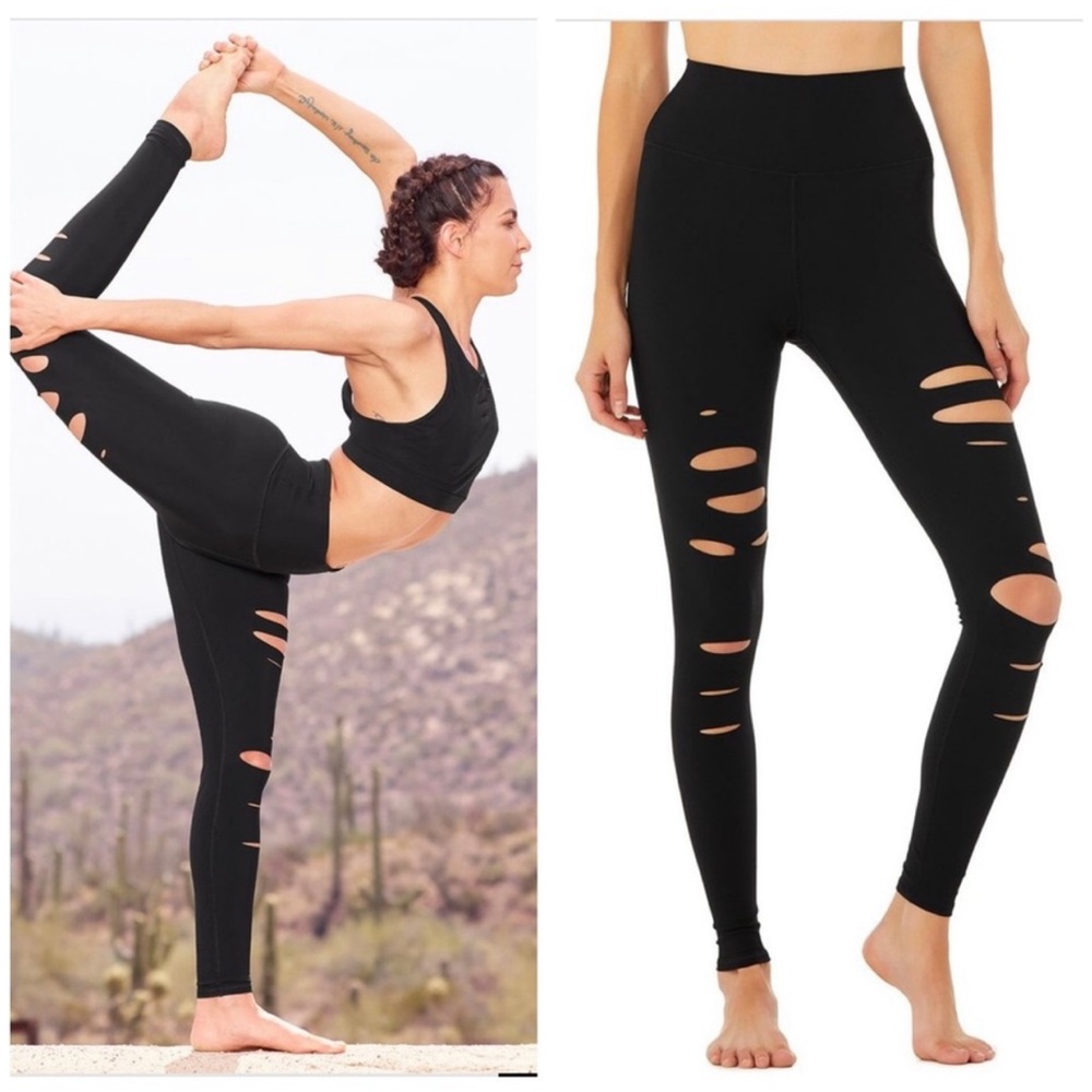 ALO Yoga Ripped Warrior High Waist Leggings